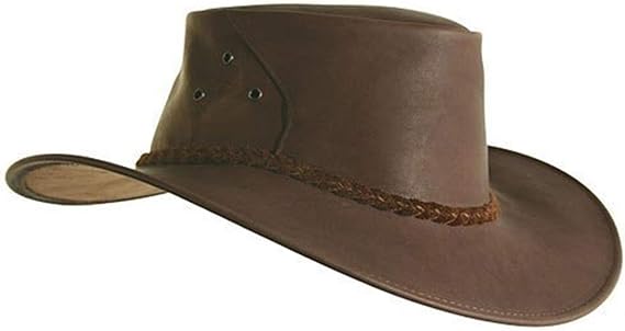 KAKADU Traders Uluroo Kangaroo Leather Hat 5H42 Brown