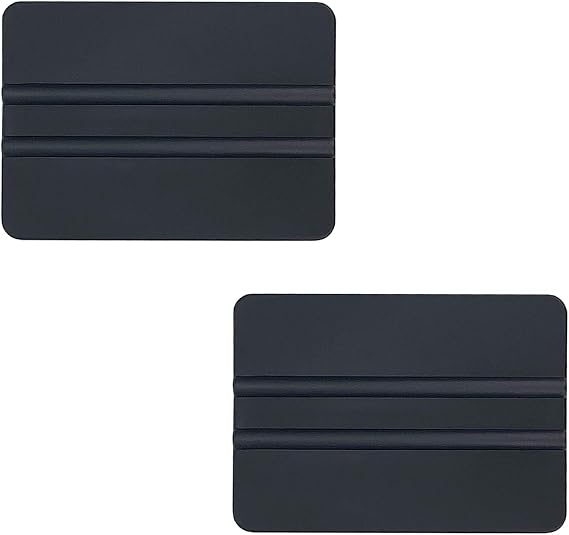 2Pack Black Vinyl Squeegee 4Inch Plastic Smoothing Scraper Window Tint Film Squeegee Wallpaper Squeegee, Vinyl Tool for Car Tinting Stickers PPF Installation