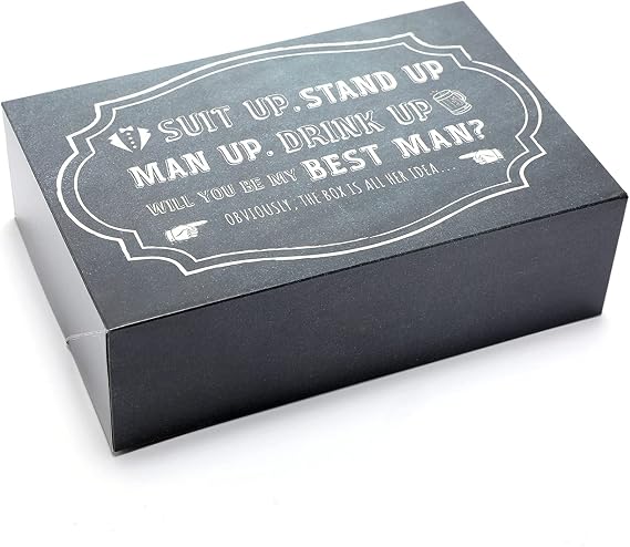 Pop Fizz Designs Proposal Gift Box Chalkboard Style | Groomsman or Best Man Proposal | Will You Be My Groomsman Gift Idea