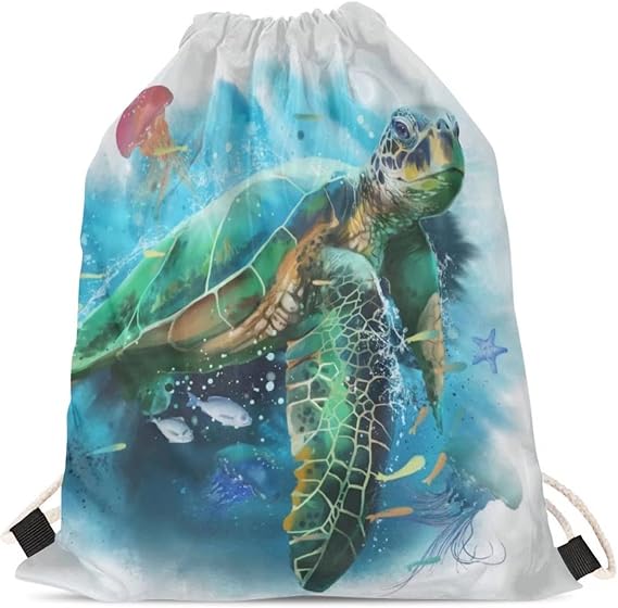 Showudesigns Funny Animal Design Drawstring Backpack Bag for Adults Kids Traveling