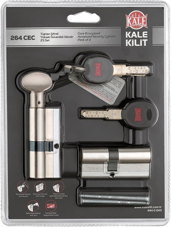 Kale Kilit 264 Cec Birbirini Açar 2 li Set