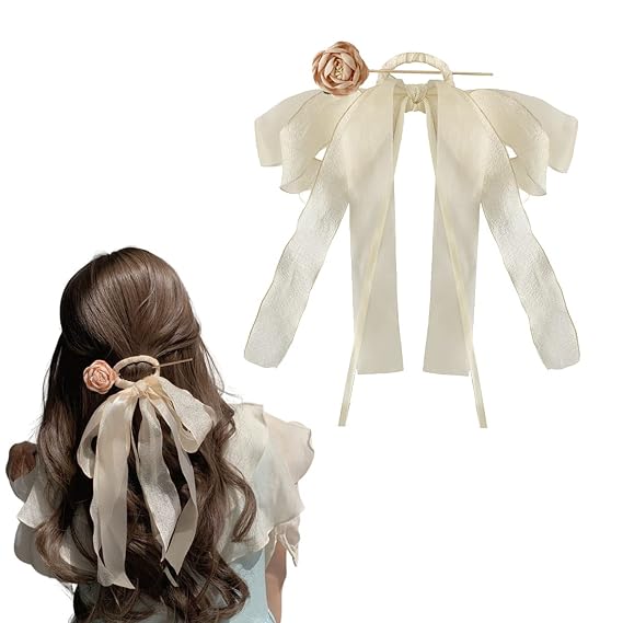 hair stick, Bow Streamers Hairpins,Back Of The Head Coiled Hair Headdress Hairbands,Green Peony Pearl Hairpin Hair Sticks,Chinese Vintage Hair Chopsticks(Style 1)