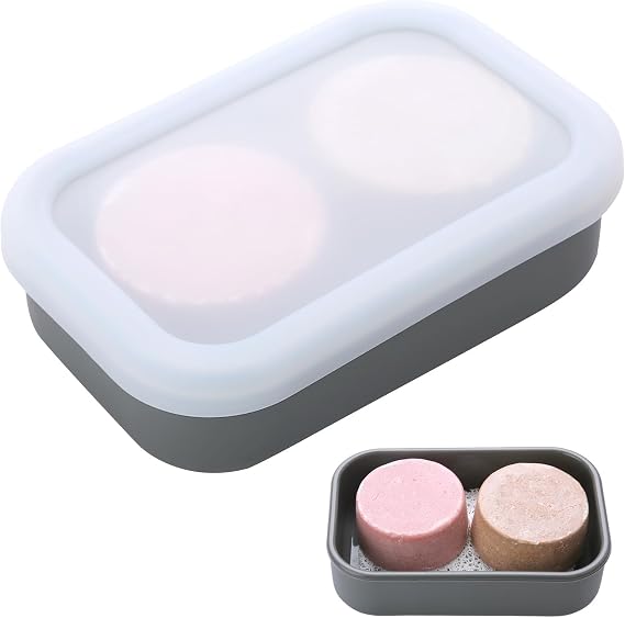 Large Travel Soap Container Leak Proof, Silicone Shampoo Bar Holder