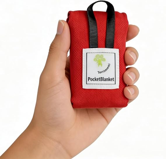 Mini Pocket Picnic Blanket,Waterproof Small Picnic Blanket,Mini and Foldable Beach Mats,Lightweight Camping Blanket for Outdoor Activities,Hiking,Camping Accessories (red 2)
