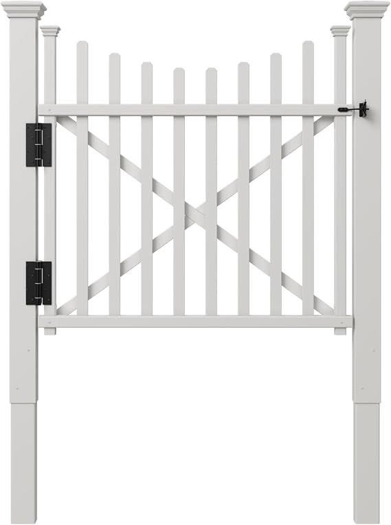 Zippity Manchester Picket Gate, White Vinyl DIY Kit