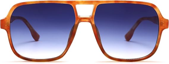 Pro Acme Oversized Retro Aviator Sunglasses Women Men,Vintage Square 70s Flat Trendy UV400 Protection Shades