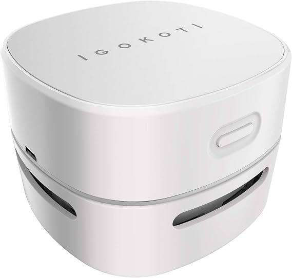 IGOKOTI Desk Vacuum Cleaner Mini,Counter Vacuum,Tabletop Vacuum Cleaner USB Rechager, Cordless Energy Saving Design