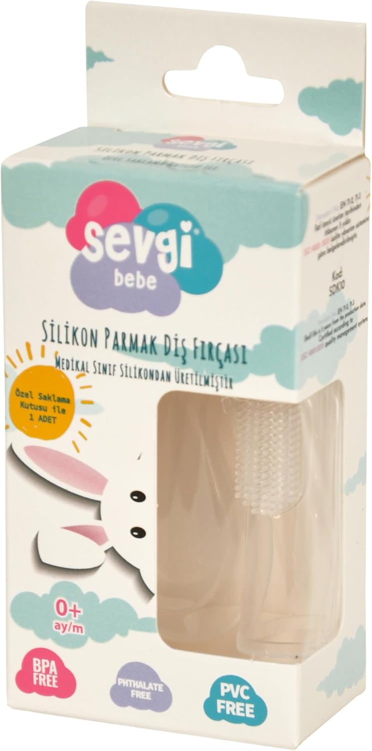 LOVE BABY Silicone Finger Baby Toothbrush and Hygienic Storage Box