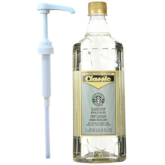 Starbucks Company, Starbucks Authentic Flavoring Syrup for Coffee and Tea with White Pump (Classic)
