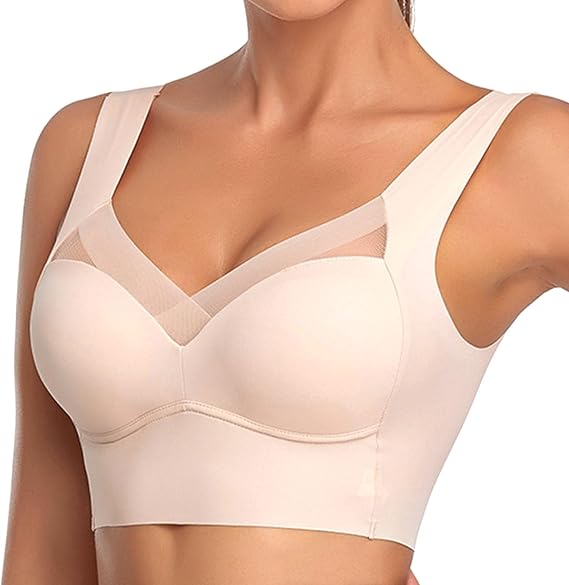 SSKHE Posture Correction Back Bra Women's Comfy Seamless Push-Up Posture Correction Bra