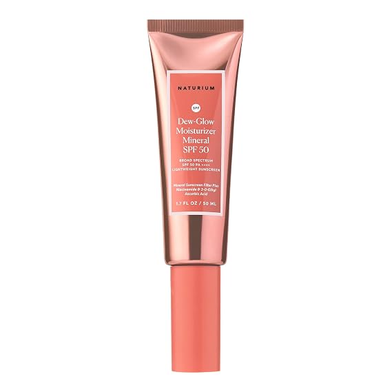 Naturium Dew-Glow Moisturizer Mineral SPF 50, Face Sunscreen, 1.7 fl oz