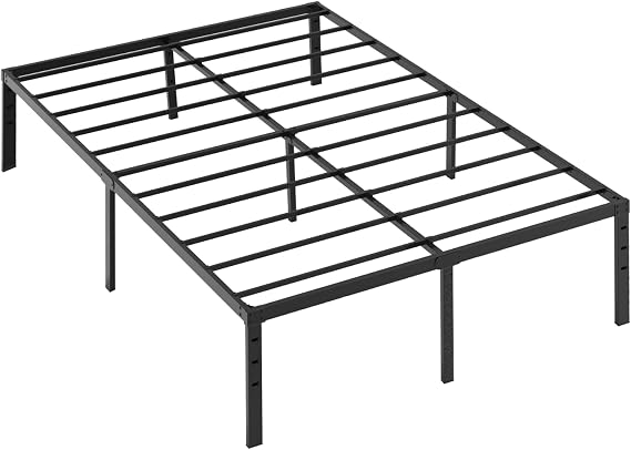 Metal Bed Frame, Metal Platform Bed Frame 14 Inch Tall, Bed Frame with Storage Space, Heavy Duty Sturdy Mattress Foundation, Easy Assembly, No Box Spring Needed