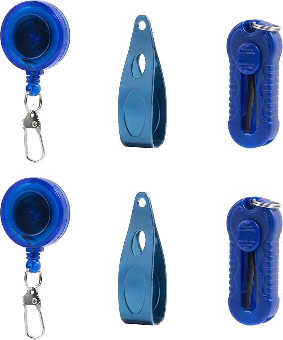 Goture Fly Fishing Tools Kit Fishing Lanyard Fishing Quick Knot Tying Tools Include Fishing Scissors 4 in 1 Fly Line Clippers Zinger Retractor Fishing Scissors Opening Mini Pliers Combo