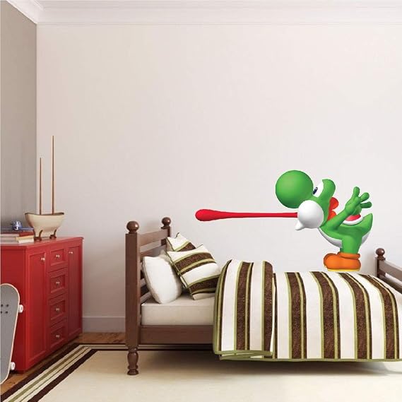 Mario Wall Sticker - Game Room Wall Decal Bedroom Mario Decor for Apartment Dorms Removable Kids Art Removable Arcade Sticker, n75