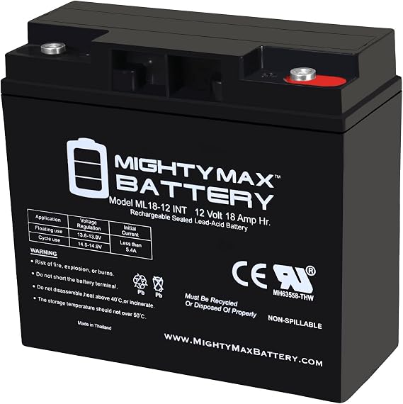 Mighty Max Battery 12V 18AH INT Battery Replacement for Deliberate 6FM-18