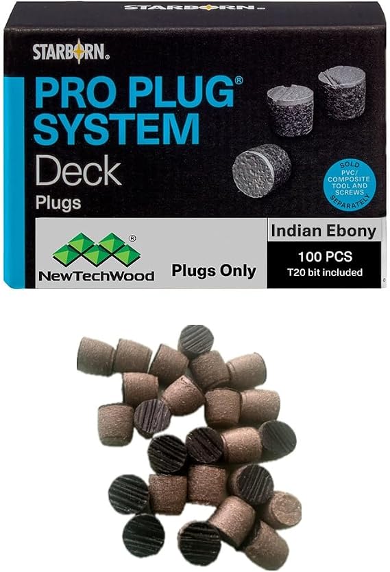 NewTechWood 0.25 in x 0.25 in Composite Hole Plug (100-piece) (Indian Ebony)