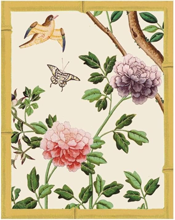 Caspari Chinese Wallpaper Bridge Playing Cards Tally Sheets in Blue - 36 Sheets