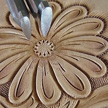 Large Checkered Thumb Print Leather Stamps, Set of 2, Stainless Steel Leather Stamping Tools, Zhong Jiang Leather Tools