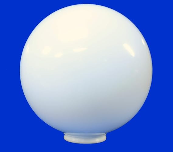 12" White Acrylic Round Plastic Light Globe Pole Post Lamp Outdoor Fixture