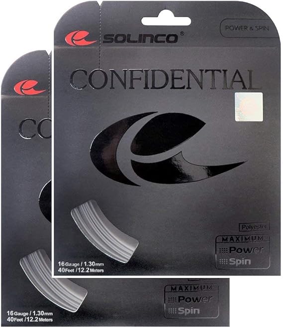 Solinco Confidential Tennis String - 2 Pack - Choice of Gauge (16,16L, 17, 18)