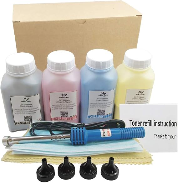 Toner Refill Kit Compatible for HP 201a CF400a CF401a CF402a CF403a Cartridge Used with Color Pro MFP M277dw M252dw M277 M252 Pinter (with Tools)