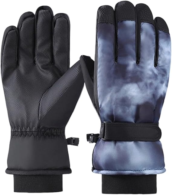 Winter Gloves Men,Windproof Waterproof Touchscreen Warm Thermal Snow Gloves for Snowboarding Cold Weather Skiing