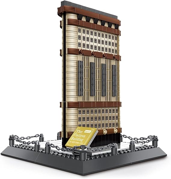 Wange Building Block Toys Flatiron Building Model Set (838 Pieces) The World's Great Architecture Series Collectible Famous Landmarks Excellent Gift