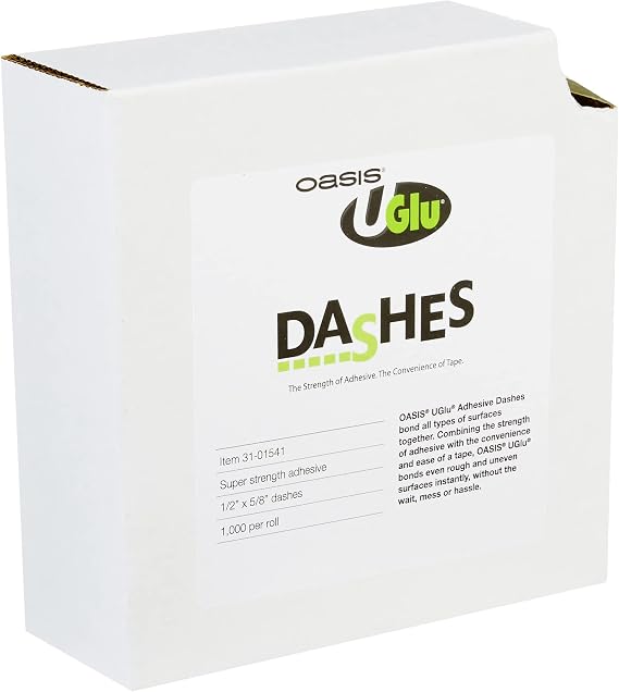 Oasis U-Glue Adhesive Tape Dash 1000/Roll Green Silicone Medium Viscosity