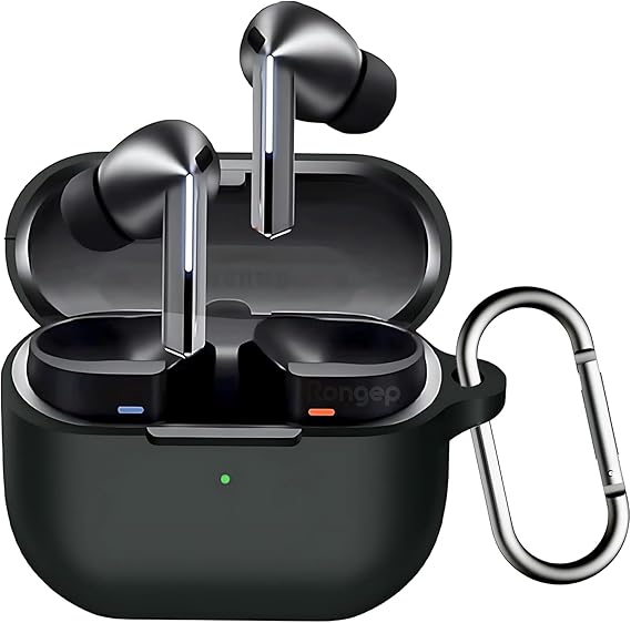 Rongep Samsung Galaxy Buds 3-Pro-3 FE için Kulaklık Kılıfı Darbelere ve Çizilmeye Karşı Kasa Koruyucu Buds 3 Pro Kılıfı Tam Koruma Sağlayan Extra Kalın Yapılı Taşıma Askılı Buds 3 Pro Koruma (Siyah)