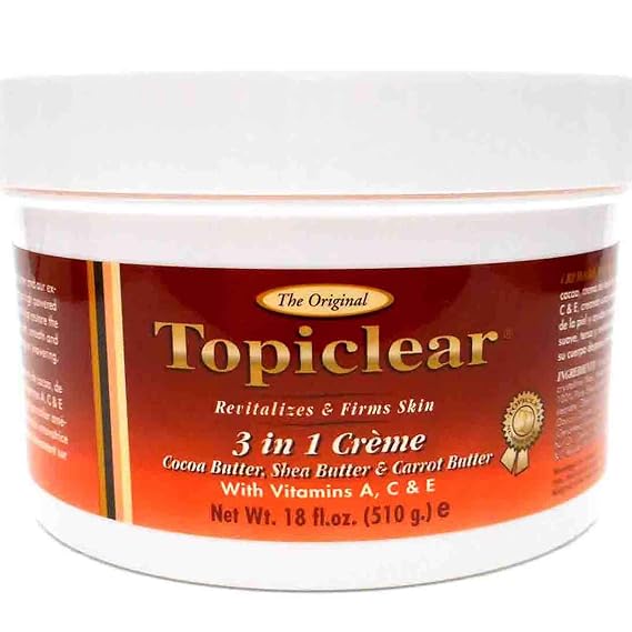 Topiclear 3 in 1 Creme Cocoa Butter, Shea Butter, Carrot Butter 18 fl oz