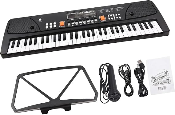 Electronic Keyboards For Adults 61 Keys Electronic Organ With Microphone Digital Keyboard Electric Piano With LED Display Built-in Dual Stereo Speakers