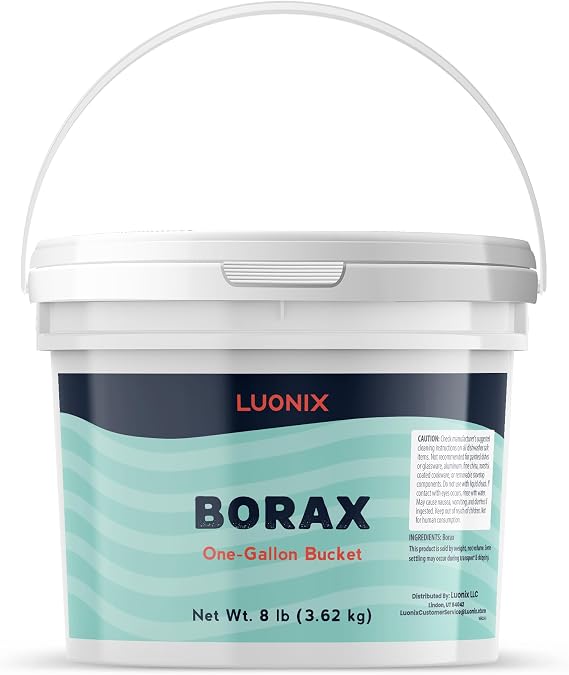 Luonix Borax, 1 Gallon Bucket, Multipurpose Cleaner, Laundry Additive