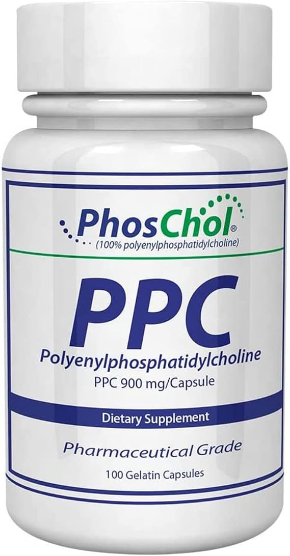 Nutrasal PhosChol PPC Polyenyl PhosphatidylCholine Choline Supplement 900mg 100 Gelatin Capsules