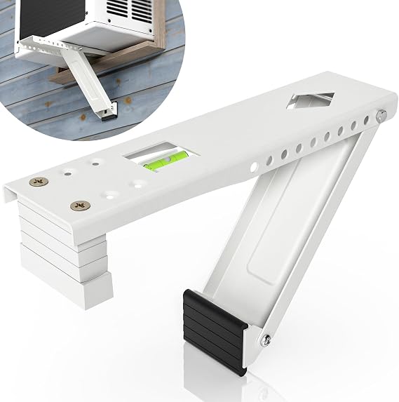 Window AC Bracket, Air Conditioner Support Bracket | Up to 85 lbs, Heavy Steel, Reliable Support Stand for Window AC, Simple Installation AC Mount, AC Holder for Hung Window