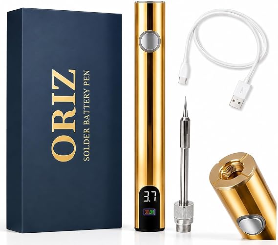 Smart Portable Soldering Iron 510 Thread Battery Pen with OLED Digital Display, Cordless Soldering Kit for Electronics & Jewelry Repair, Adjustable Temp Micro Welding Tool