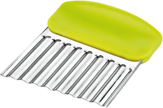 IBILI Wavy Vegetable Slicer Stainless Steel Silver/Green 8 x 10 x 3 cm