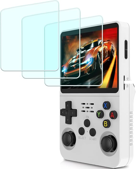 Screen Protector for Data Frog R36S/ R35S/ RGB20S Game Console[3Pack] | Data Frog R36S/ R35S/ RGB20S 9H Hardness Tempered Glass Cover Anti-Scrach Anti-Bubble Anti-Dust
