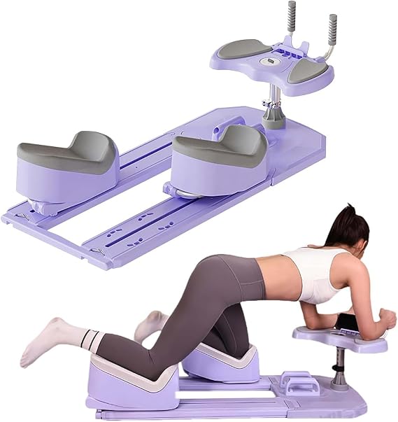 Crawling Training Machine, Spine Twist & Stretch Trainer with 3-Level Adjustable Height, Full Body Stretch Crawling Exercise Fitness Twist Workout Waist Leg Training Machine, 500LB Capacity