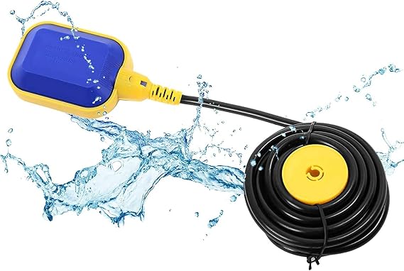Water Switch, 250V 5M/16ft Cable Heavy Duty Start Switch Controller Liquid Water Level Sensor Controller for Sump Pump Septic System
