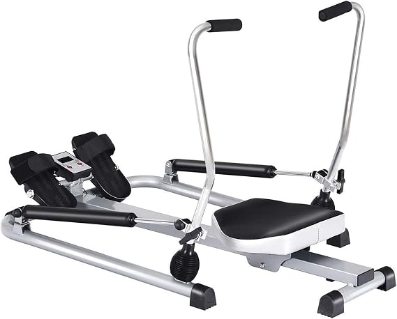 Rowing Machine, For Home Use, Foldable, Full Body Exercise, 12 Adjustable Load Levels, Hydraulic Resistance Adjustment, Simulation Rowing Machine, Space Saving Exercise, Cardio Exercise, Diet