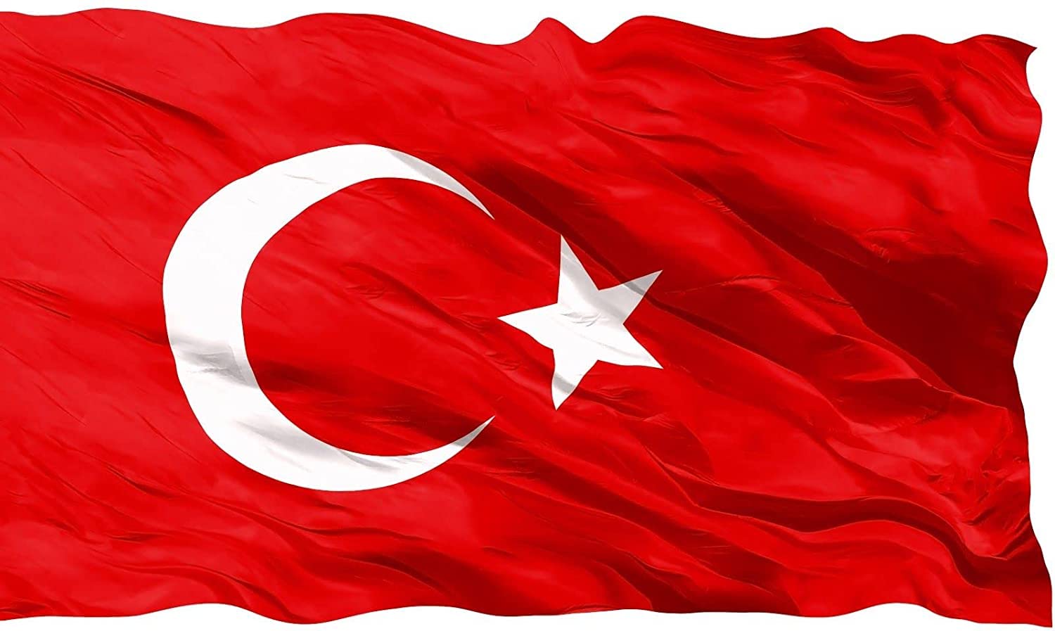 NEROLIA Turkish Flag - All Dimensions Available / 1. Quality Special Mesh Flag with High Resistance to Tearing, Sun Rays, Rain, Wind and Wear (Suitable for Building Front and Shipment) (70X105)