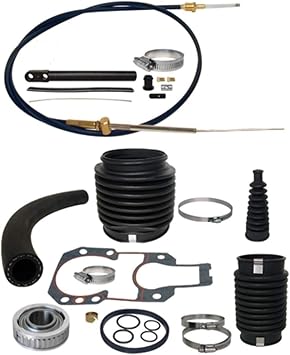 RPS Transom Rebuild Service Kit with Gimbal Bearing, Shift Cable, u-Joint, Shift, and Exhaust Bellows for Mercruiser Alpha 1 One Gen II 2 sterndrive inboard/Outboard