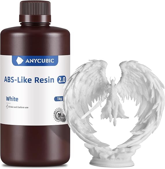 ANYCUBIC ABS-Like Resin 2.0 3D Printer Resin, 1kg White
