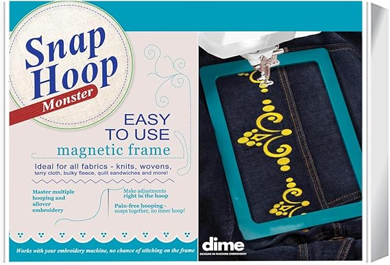 Snap Hoop Monster for Baby Lock/Brother (4" x 4") | Magnetic Embroidery Hoop for Machine Embroidery
