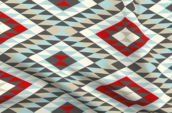 Spoonflower Fabric West Star Southwest on Denim