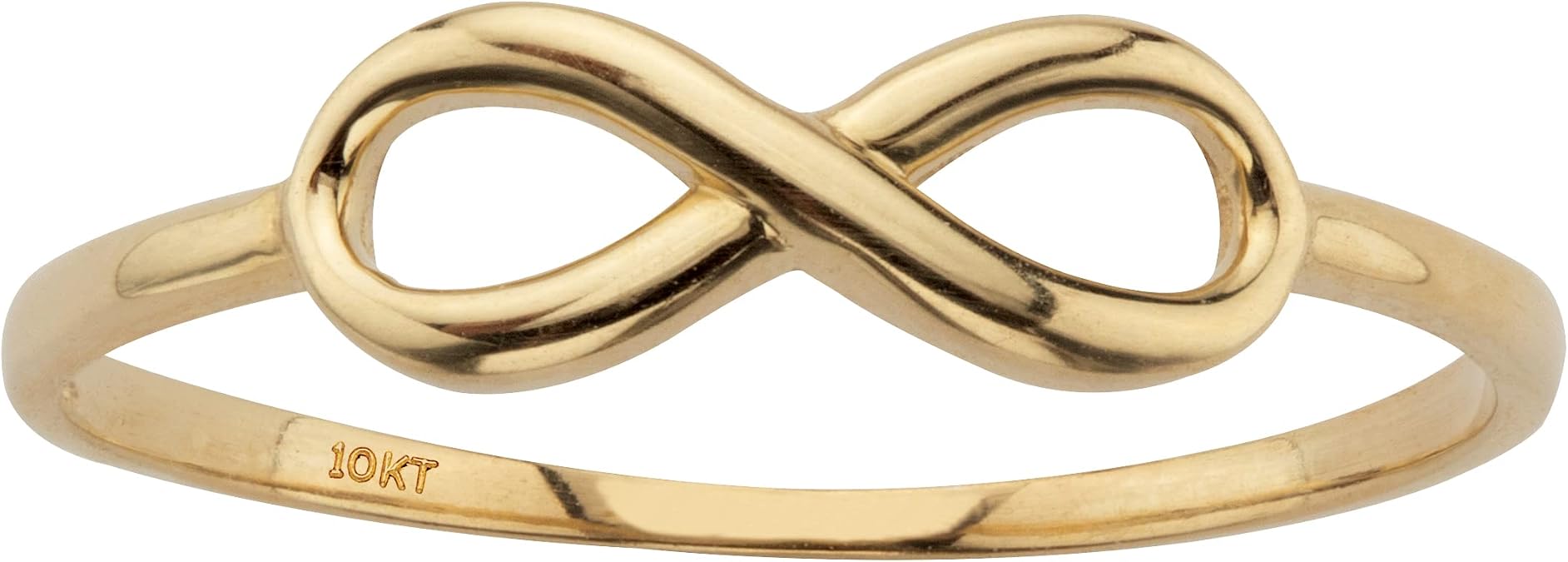 PalmBeach 10K Yellow Gold Stackable Infinity Ring Sizes 6-10