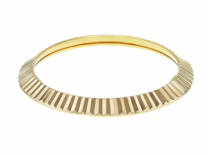 Ewatchparts Fluted Bezel Compatible With 41mm Rolex Datejust II Day Date II 116300 116333 116344 Gold
