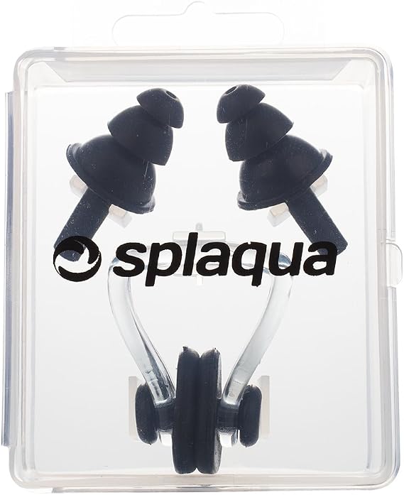 Swimming Ear Plugs & Nose Clip, Medical Grade Soft Silicone for Swimming, Diving, Surfing, Universal Fit
