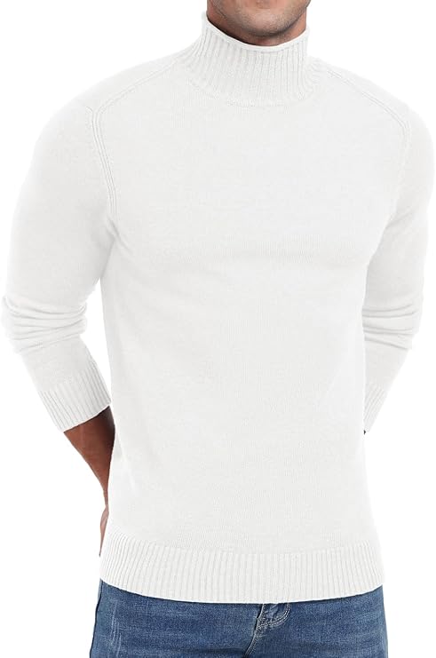 Sailwind Mens Knitted Pullover Sweater Casual Mock Turtleneck Raglan Sweater