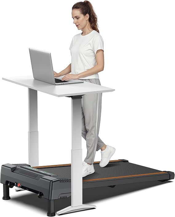 Walking Pad Treadmill with 9% 4-Level Auto Incline, 300LBS Capacity Under Desk Treadmill, Compact Treadmills for Home Small/Office